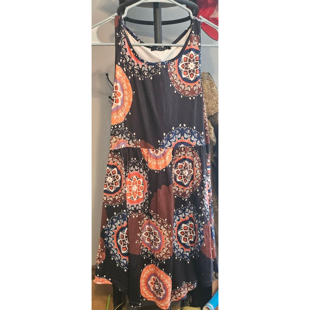 Women's Kafilc Dress, Small, Black & Orange